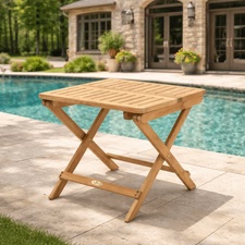 patiojoy teak picnic table (20" square) - royal teak