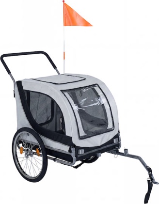 Condition photo showing New/Like New for costway bicycle trailer for carrying dog up to 80kg transparent l19xw19xh70cm