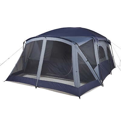 Ozark Trail 12-Person Cabin Tent, with Screen Porch and 2 Entrances for Camping