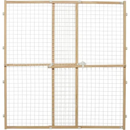 MidWest Homes for Pets Wire Mesh Pet Safety Gate, 44 Inches Tall & Expands 29-50 Inches Wide, Large