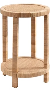 Kate and Laurel Rafina Rattan Side Table bed bath & beyond 