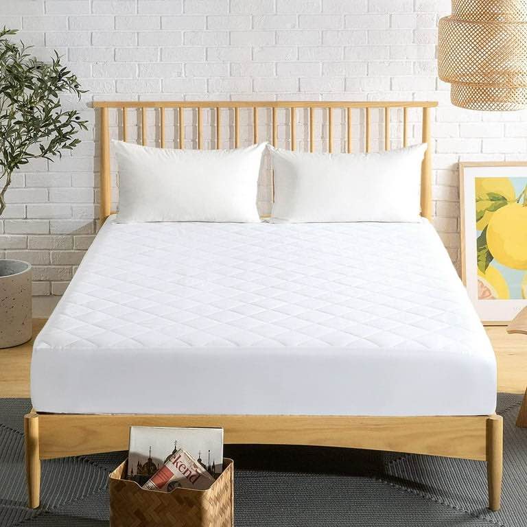 JML 16  Deep Pocket Waterproof Mattress Protector Cover Twin Quilted Fitted Mattress Pad
