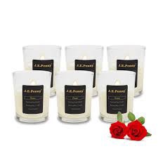 Scented Glass Candle Gift Set of 6,Natural Organic Soy Wax Candles for Aromatherapy,Stress Relief,Relaxation, Home Decor,Black Currant Flavor(5.3 oz Each)