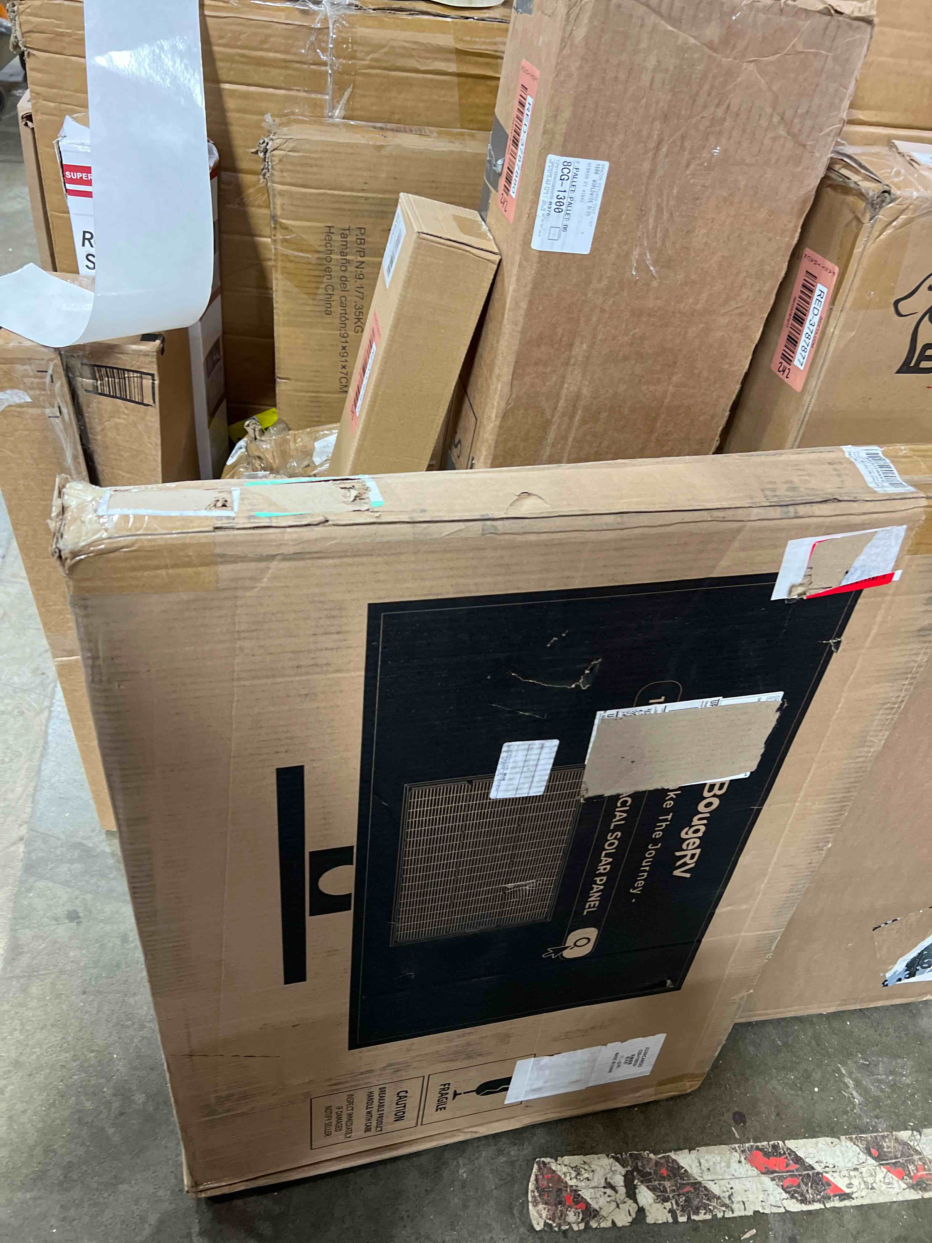 BougeRV 24V N-Type 16BB 100W Bifacial Solar Panel, 24V 100 Watt Solar Panel, for RV Camping Boat Marine Log Cabin Roof, Black Frame (1PCS)