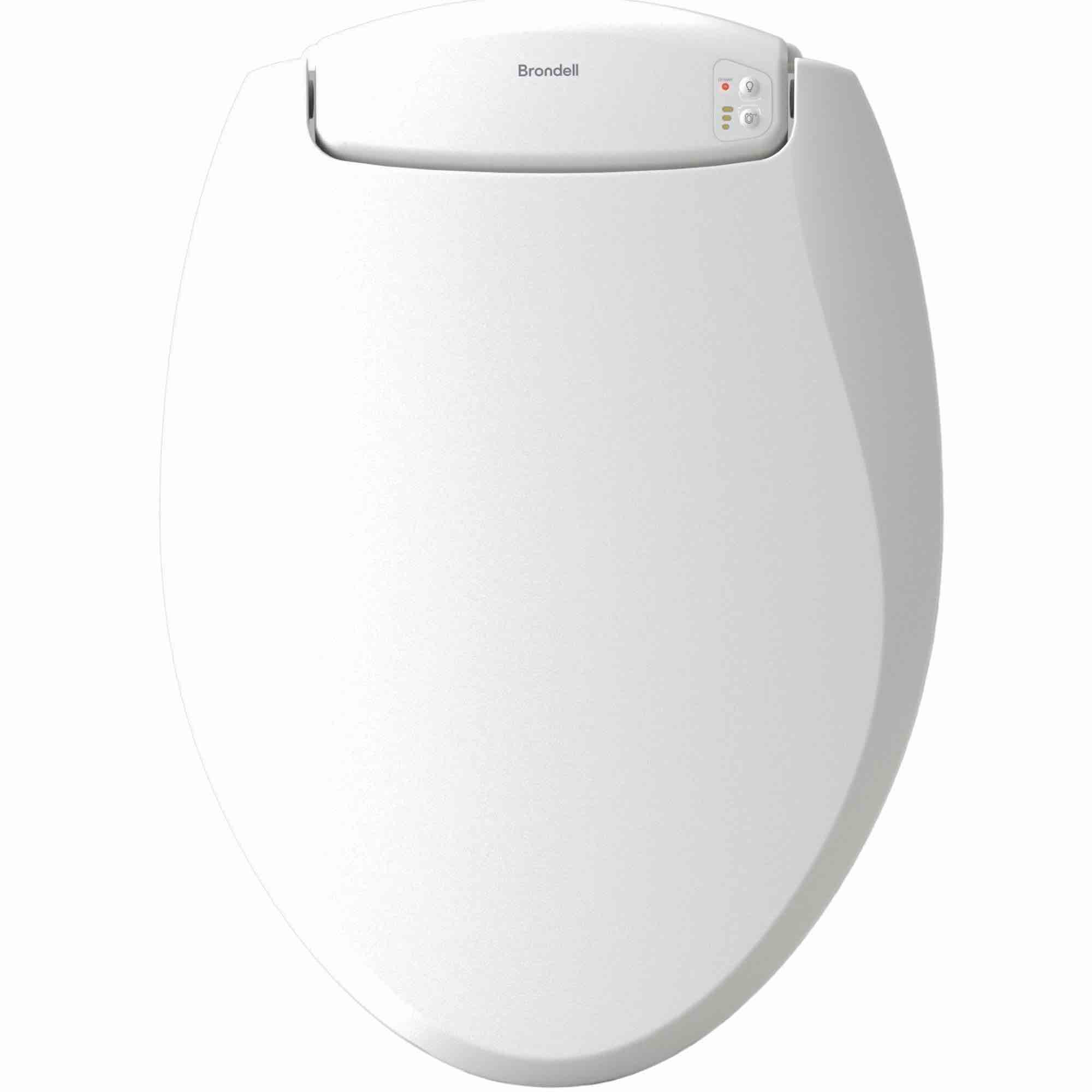 Brondell L60-EW LumaWarm Heated Toilet Seat with Night Light Three Temperature Settings, Gentle Close Lid, Easy Installation, Built-in Controls, Elongated, White