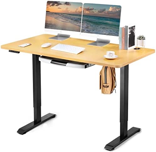 Electric Height adjustable Standing Desk with keyboard