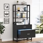 Tribesigns File Cabinet, 2 Drawers Letter Size Filing Cabinet Printer Stand