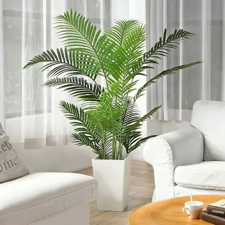 Fopamtri Artificial Areca Palm Plant 5 Feet Fake Tree With 5 Feet-1 Pack