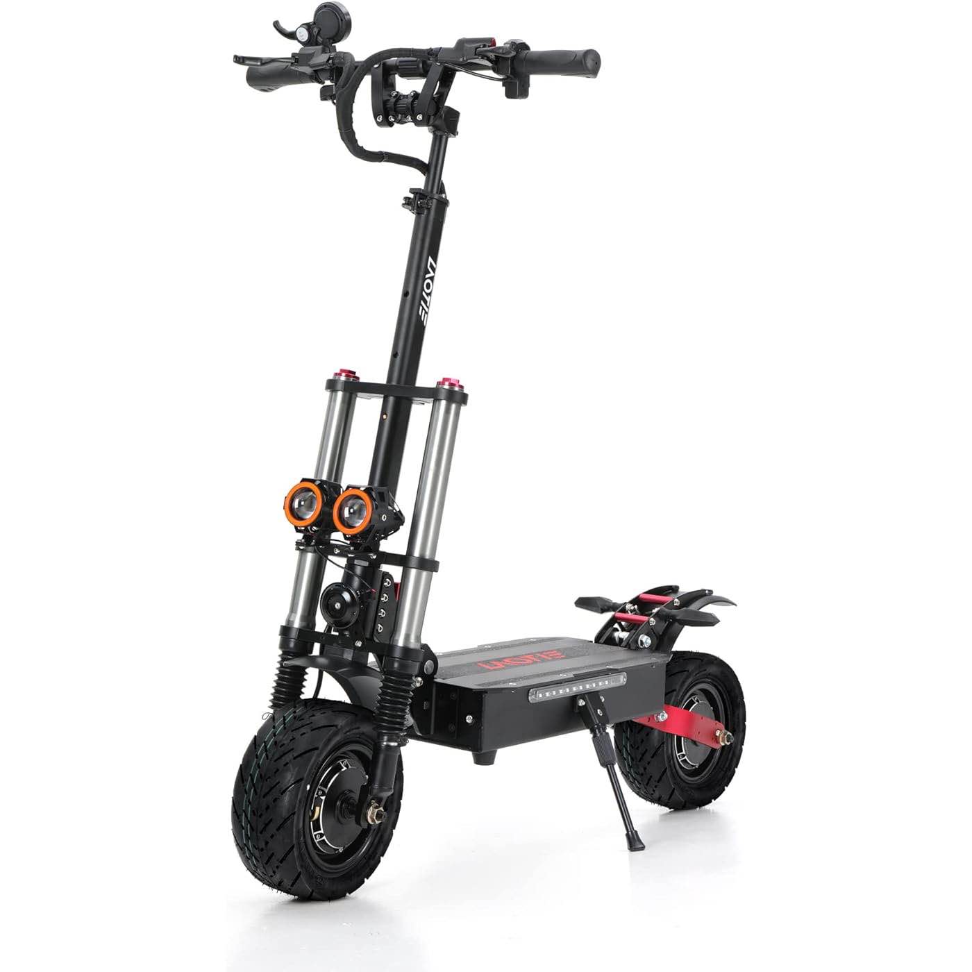 LAOTIE Ti30 Electric Scooter Adults, 5600W Dual Motors (Total), Max Speed 50 MPH & 87 Miles Range, 11" Tubeless Tires, Foldable E-Scooter with Oil Brake and EABS, Dual Suspension