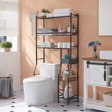 Lauren and Harold Over The Toilet Storage 33",6-Tier Over The Toilet Rack,Bathroom Organizer Shelf,Over The Toilet Storage Cabinet with Adjustable Feet,Freestanding Space Saver Rack for Restroom,Laundry