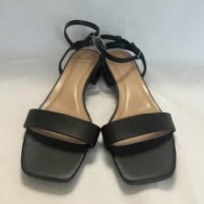 Women's Delores Ankle Strap Sandals - A New Day Black 8.5