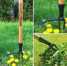 Grampa's Weeder - The Original Stand Up Weed Puller Tool with Long Handle - Made with Real Bamboo & 4-Claw Steel Head Design - Easily Remove Weeds without Bending, Pulling, or Kneeling