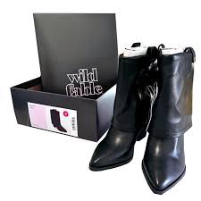 Women's Marsha Ankle Boots with Memory Foam Insole - Wild Fable Black 7.5