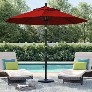 Iuka 9' Market Umbrella Red