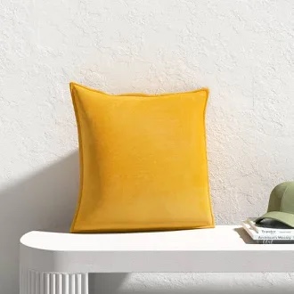 Edgar Square 100% Cotton Pillow Yellow Set of 2
