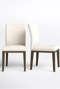Arden Leather Side Chair White 