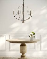 Sea Gull Nadia 5-Light Chandelier in Distressed White Wood