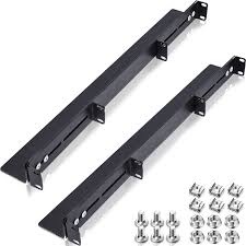 2 Pcs Server Rack Rails 1U Server 19 Inch 4 Post Rack Mount Shelf Rail with 8 Pcs Rack Mount Screws, 24-36 Inch Adjustable Server Rails Sliding Universal Rack Mount Kit 200 lbs for Network Equipment