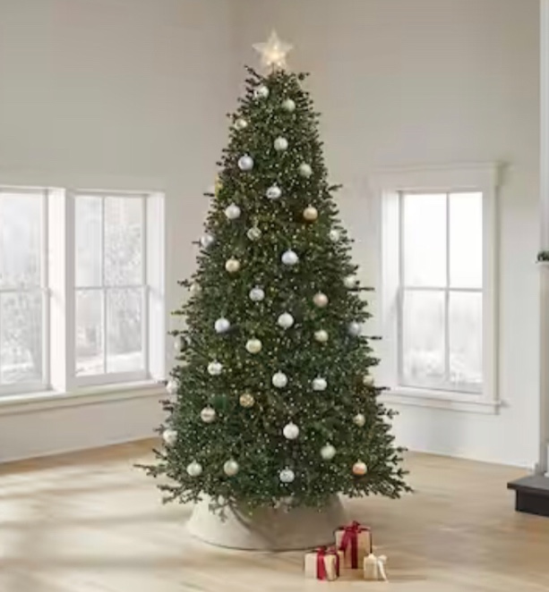 Home Decorators 9 ft Elegant Grand Fir LED Pre-Lit Artificial Christmas Tree with 2500 Warm White Micro Dot Lights