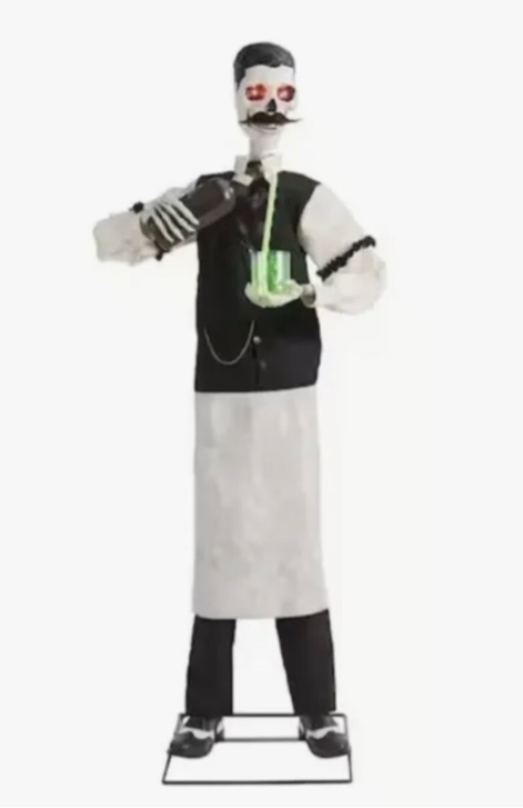 Home Accents 6 ft Bartender Dean the Deathologist Animated Halloween 