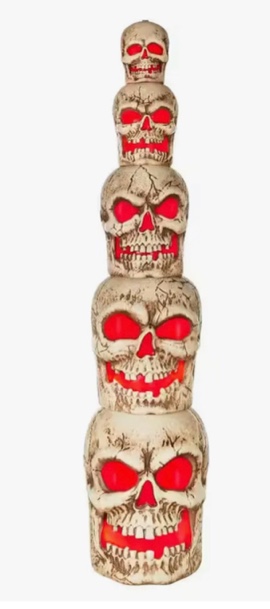 Home Accents 8 ft. Giant Sized LED Skull Stack - Home Depot Halloween 
