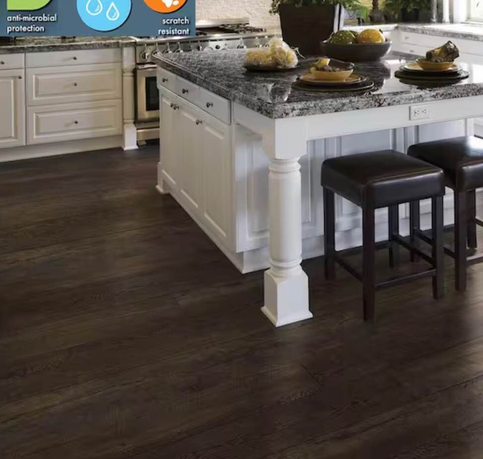 Dark Oak 12 MIL x 8.7 in. W x 59 in. L Click Lock Waterproof Luxury Vinyl Plank Flooring (86 total sq ft)