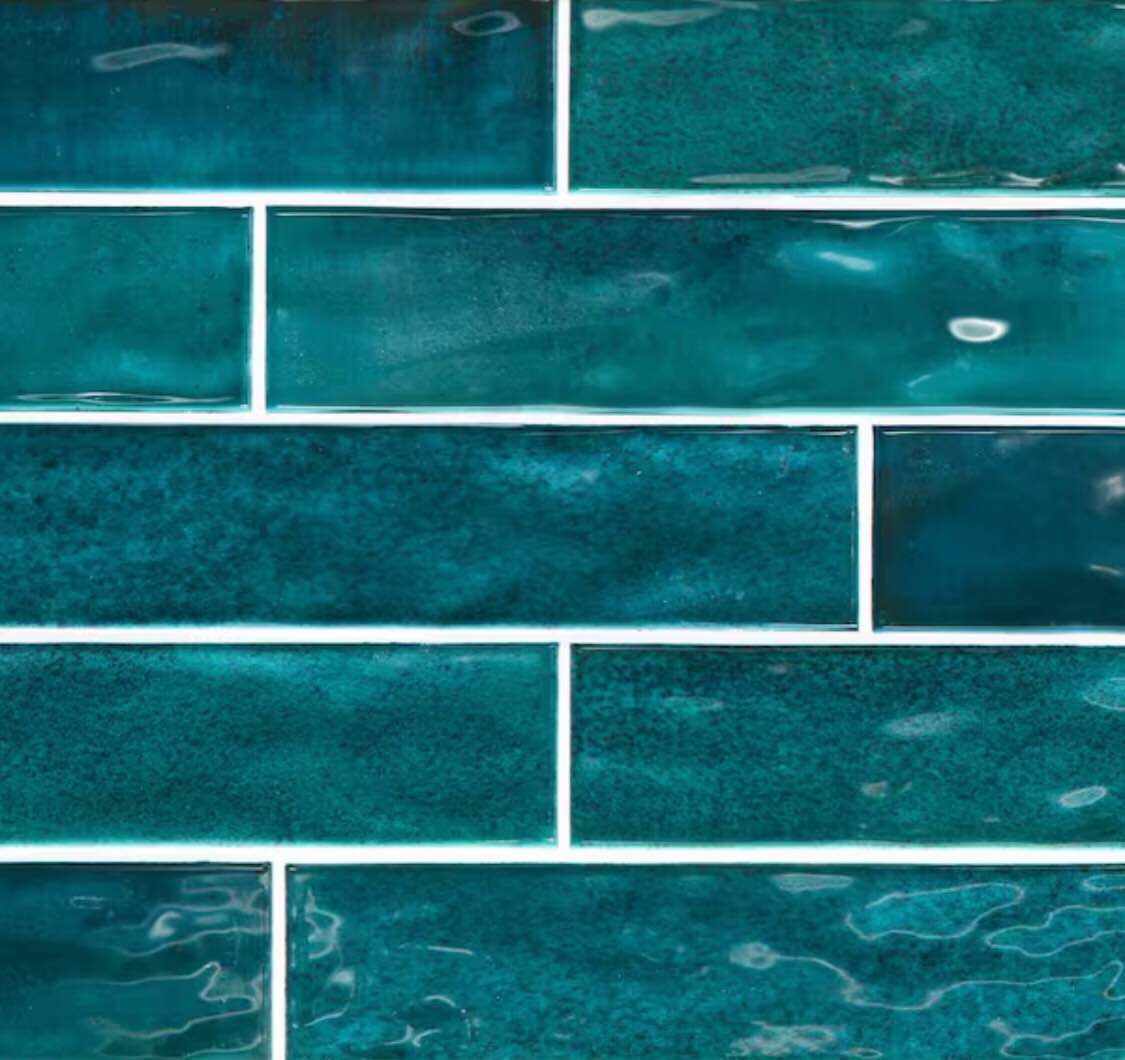 LuxeCraft Arteko Deep Teal 3 in. x 12 in. Glazed Wall Ceramic Tile (120 total sq ft)