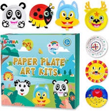 Vinlon Paper Plate Art Kits, 20 Packs Recognize Animals Assembling Project Creative Crafts Toys for Boys and Girls Birthday Christmas Holiday Gifts