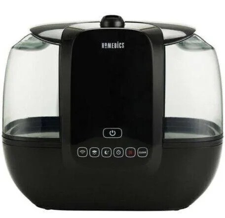 HoMedics Humidifier UV-C Ultrasonic W/ Tech Warm/Cool Mist Black Total Comfort