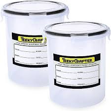 TeekyCrafter 2Pcs Paint Storage Containers for Leftover Paint Cans | Storage Paint Container | Airtight Paint Container | Cups Paint Cups with Lids - Paint Containers for Leftover Paint Cup