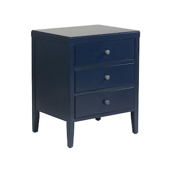East at Main 19-in W x 25-in H Navy Blue Wood Modern End Table Fully Assembled
