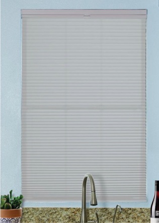 BlindsAvenue Cordless Top Down/Bottom Up Light Filtering Cellular Honeycomb Shade, 9/16" Single Cell, Gray Sheen, Size: 34" W x 72" H