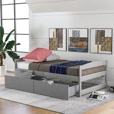 Twin Bed With Drawers Gray WF195910AAE