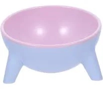 GLISOO Cat and Dog PET Bowls Stable Stand Multi-Purpose,15°Tilt Angle Protect Cat&Dog's Spine, Stress Free, Backflow Prevention, Suitable for Small Cats and Dogs with Eating or Drinking(Pink)