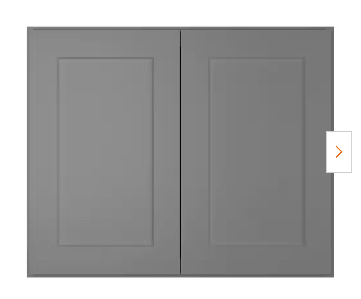 30 x 33" master woodcrafter ROMA SQ HO DOVE GREY double door 3 shelves shaker cabinet W3330