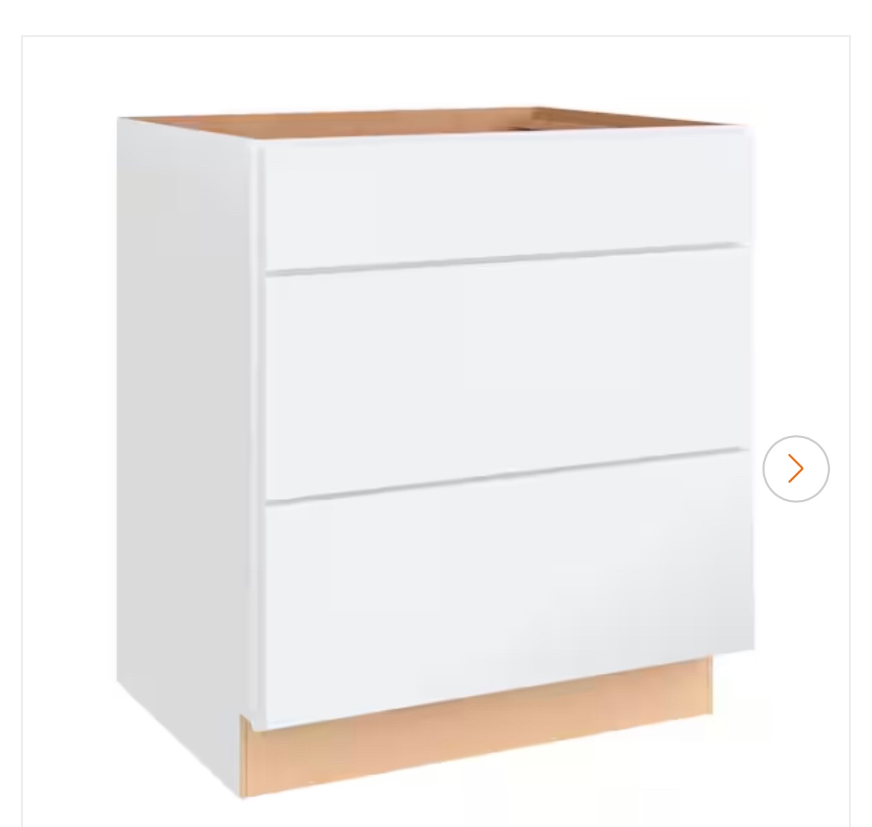 24 x 36" master woodcraft 3 drawer dove grey cabinet DB321 