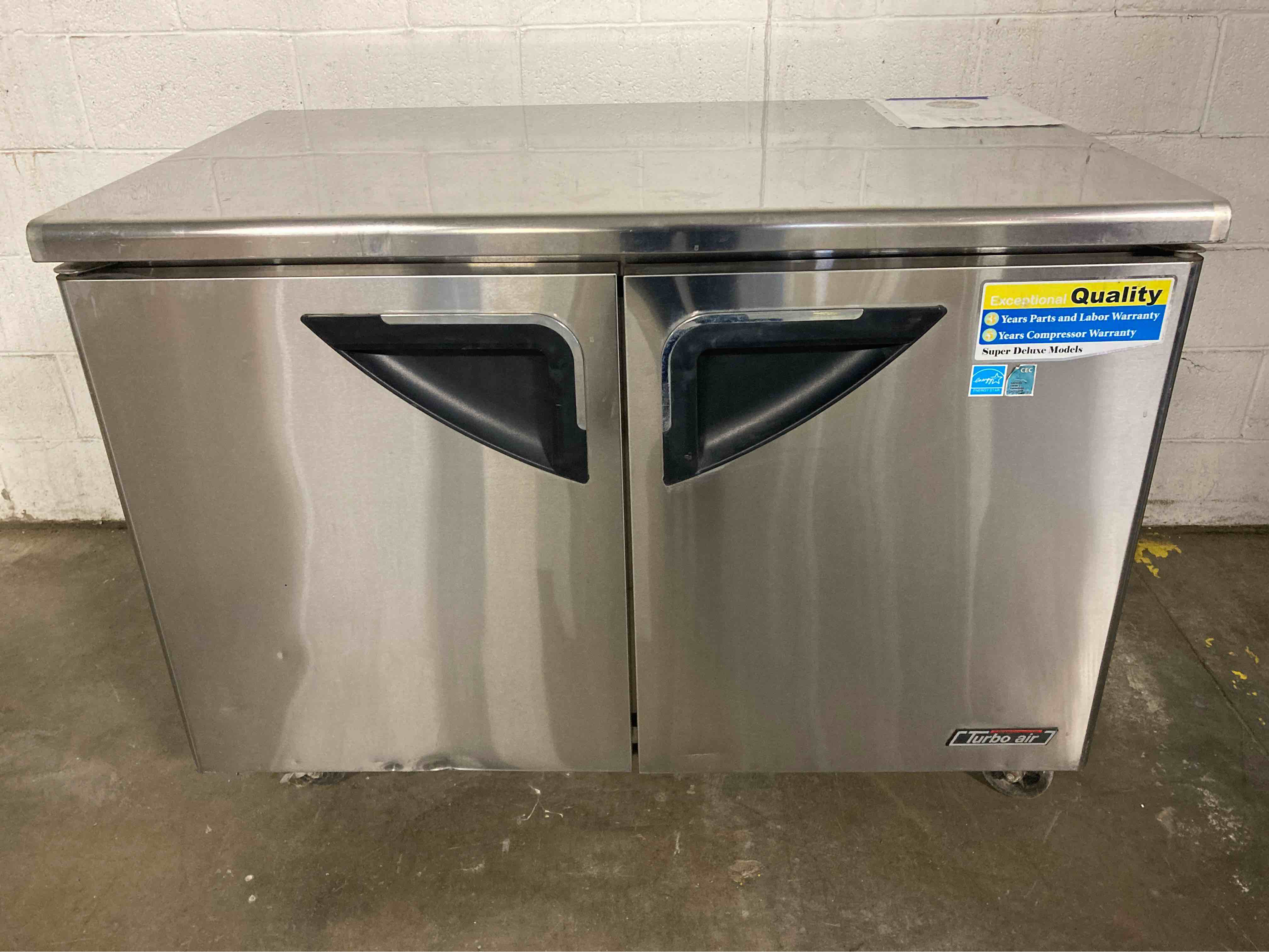 Turbo Air Tur-48sd Two Door Undercounter Refrigerator