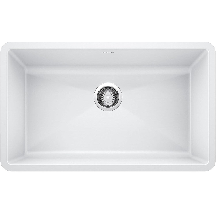 BLANCO 440150 Precis Super Single Bowl-White Sink, 32