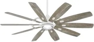 65" Barn 10 - Blade LED Smart Standard Ceiling Fan with Remote Control and Light Kit Included