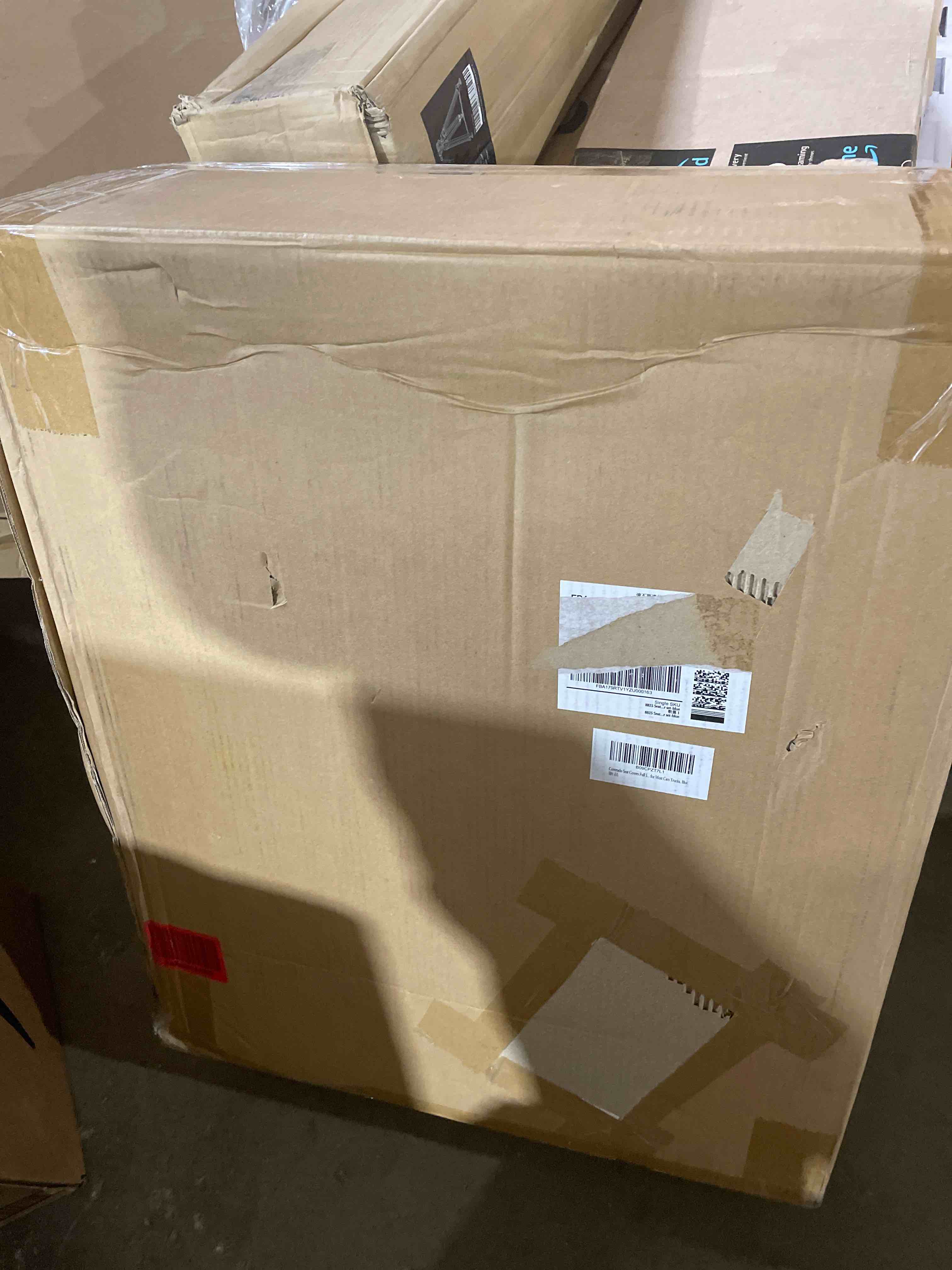 Coverado Seat Covers, Breathable Faux Leather Car Seat Protectors with Embossed Grains, Universal Auto Cushions Full Set, Compatible with Most Cars, Sedans, SUVs and Trucks, Blue