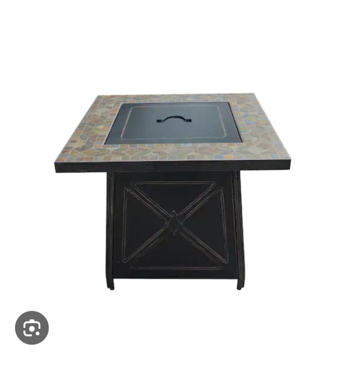 Hampton Bay Cross Ridge Gas Fire Pit Table Patio 