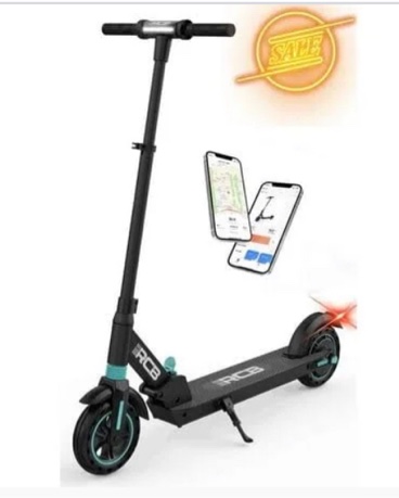 RCB electric scooter turquoise and black 