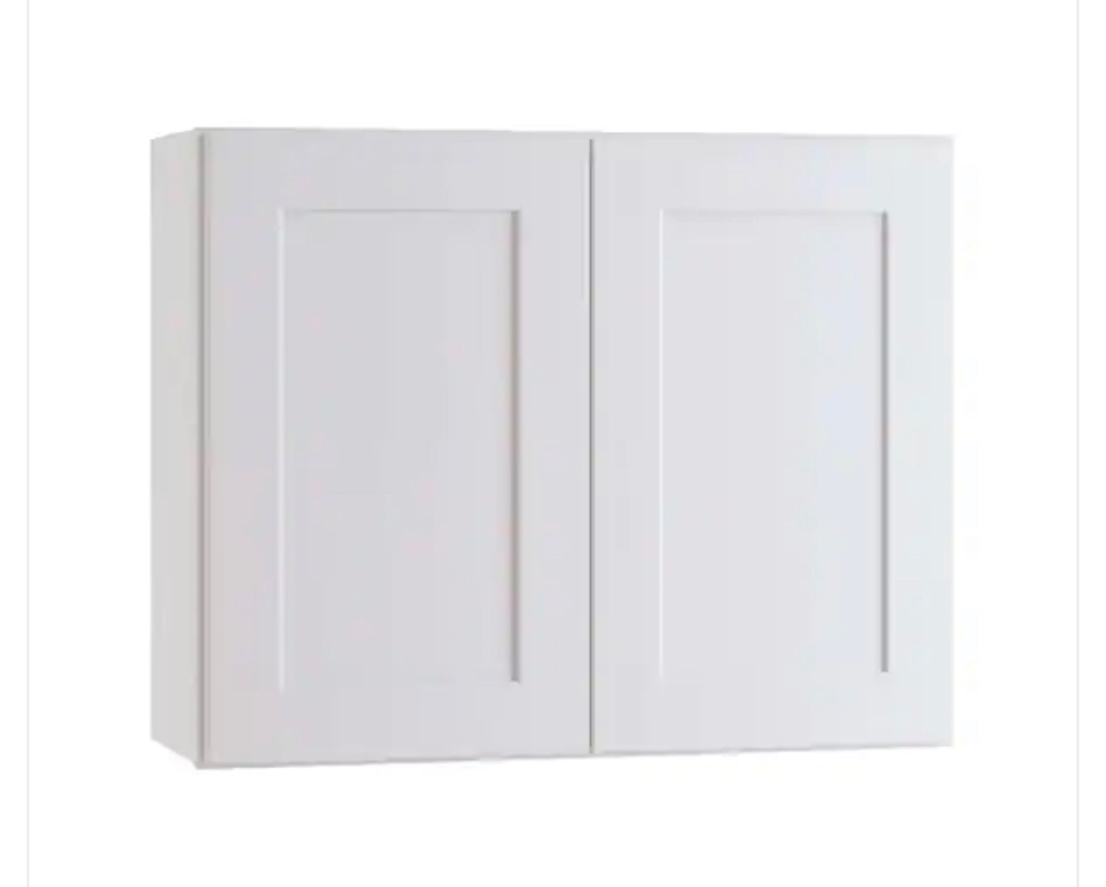30 x 24 x 24 in. Newport Pacific White Plywood Shaker Assembled Wall Kitchen Cabinet