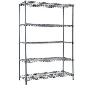 Land Guard 5 Tier Storage Racks and Shelving - 48" L x 20" W x 72" H Heavy Steel Material Pantry Shelves - Each Unit Loads 350 Pounds Wire Shelf, Suitable for Warehouses, Closets, Kitchens