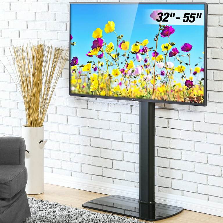 FITUEYES Floor TV Stand with Swivel Mount Height Adjustable for 32 to 55 inch LCD, LED OLED TVs,TT106501GB