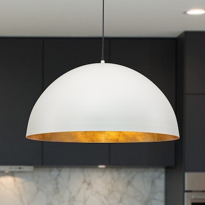 HUOKU PCover White Industrial Dome Led Large Hanging Pendant Light