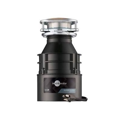 InSinkerator - Badger 5 Lift and Latch Standard Series 1/2 HP Continuous Feed Garbage Disposal with Power Cord - Gray