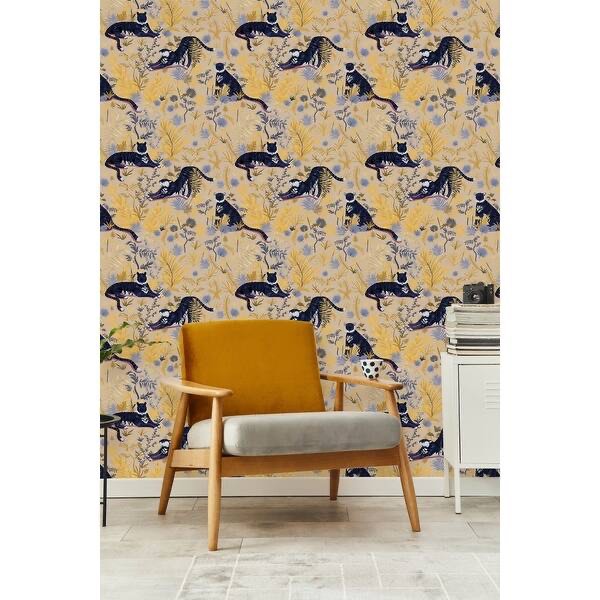 Dark Tigers Wallpaper - Peel-and-Stick - 25"W x 225"H