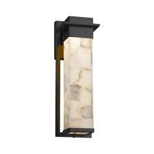 Justice Design Alabaster Rocks Pacific Dark Bronze Large Outdoor LED Wall Sconce