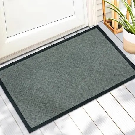 George Towne Living-24x36 Decorative OVERSIZED Indoor/Outdoor Mat - 24x36 grey